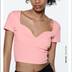 NWT Sweetheart neckline top ZARA